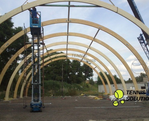 Drewniane hale tenisowe - budowa